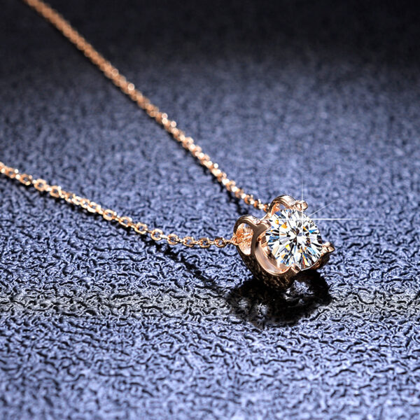 Sterling silver moissanite bull head necklace - Image 2