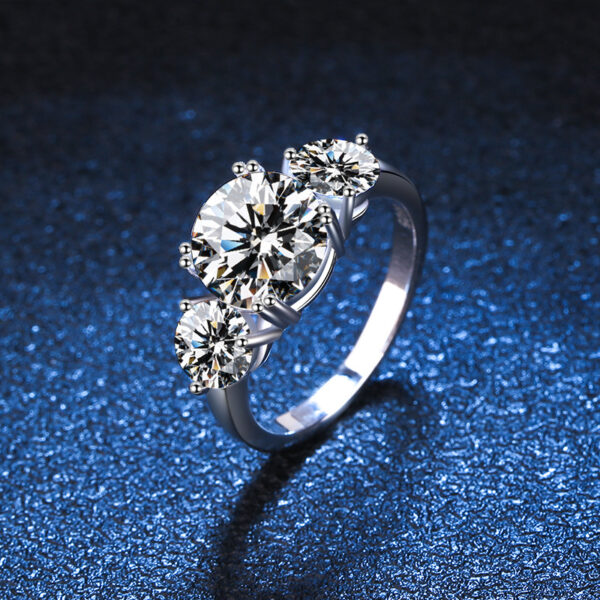 Sansheng Stone 3 Carat Forever One Moissanite Solitaire Ring - Image 6