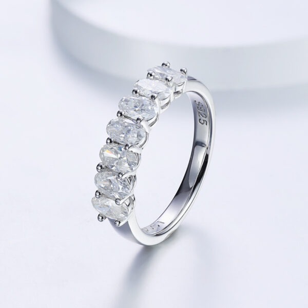 Egg-Shaped Moissanite Solitaire Ring - Image 6