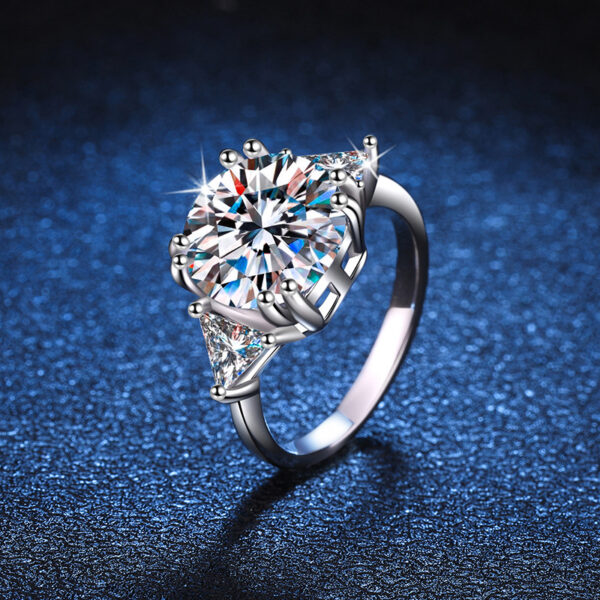 5 carat moissanite pigeon egg ring - Image 6