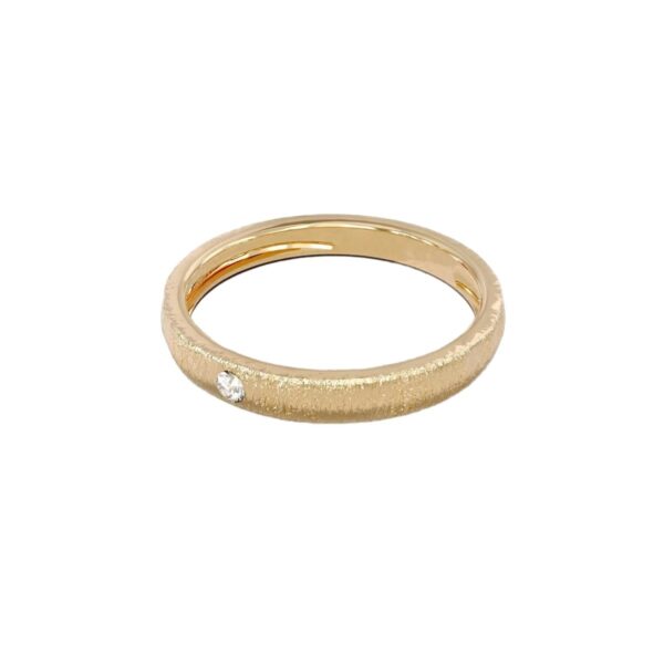 Red Elk Sterling Silver Brushed Micro-Inlaid Ring