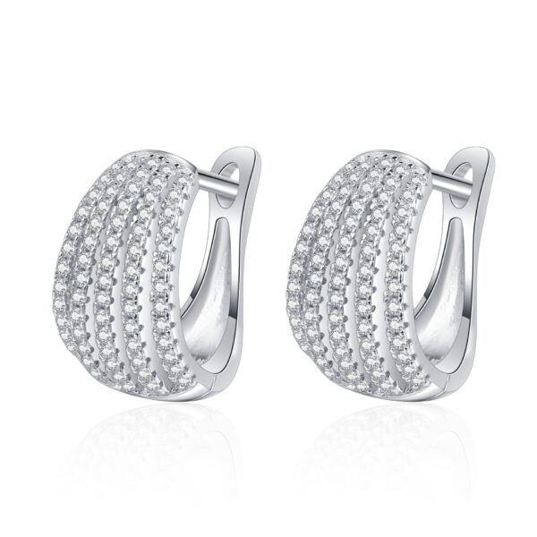 Sterling silver moissanite simple earrings