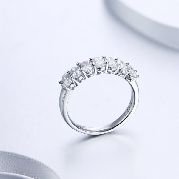Egg-Shaped Moissanite Solitaire Ring - Image 5