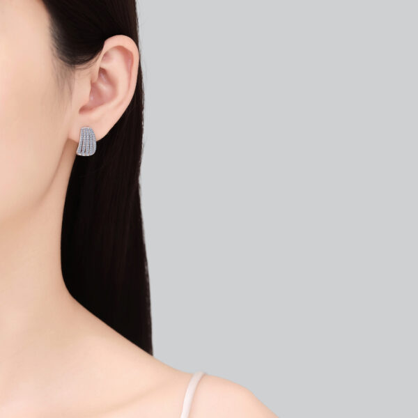 Sterling silver moissanite simple earrings - Image 5